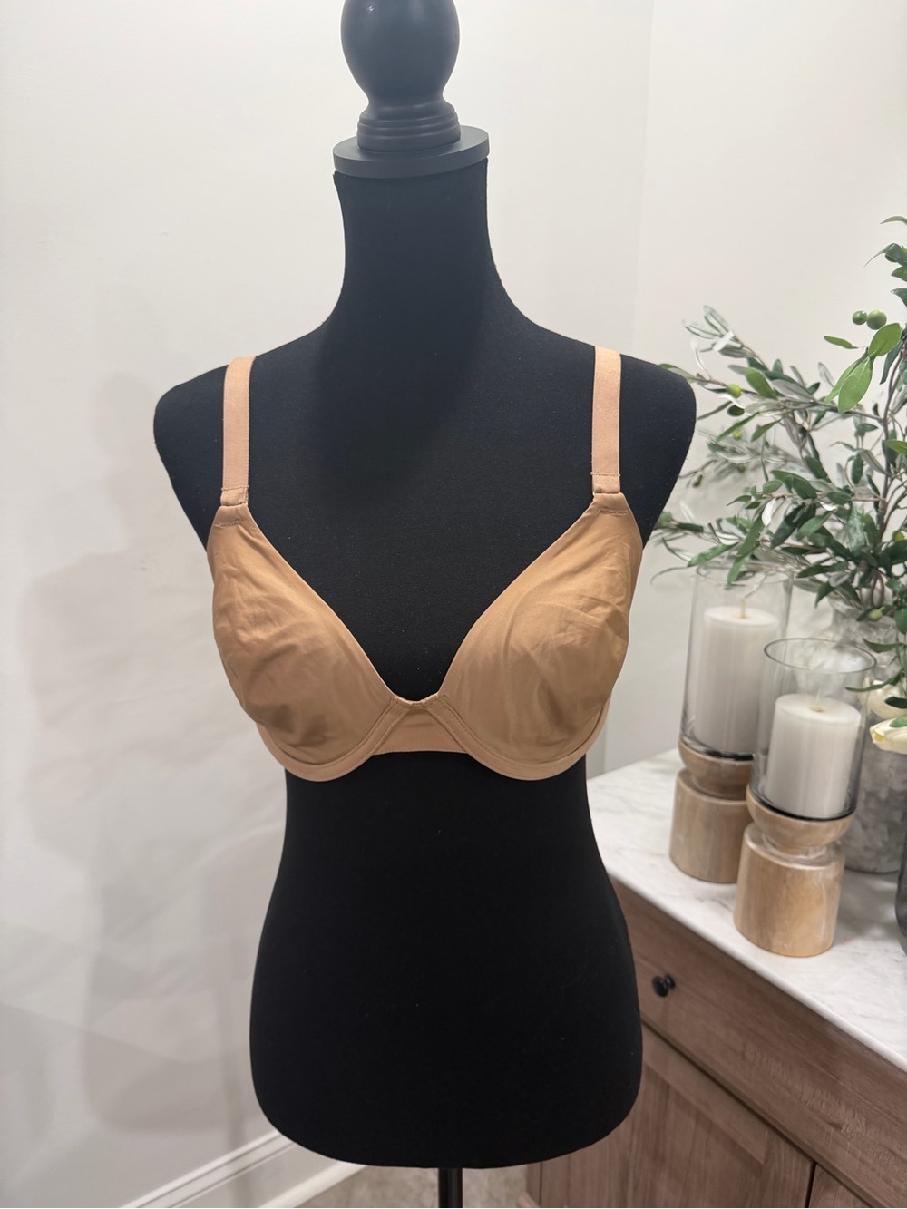 CUUP The Triangle Micro Unlined Underwire Bra in Taupe/Nude